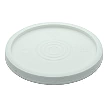 Vestil LID-54-PW High Density Polyethylene 3-1/2, 5 and 6 Gallon Standard Lid White