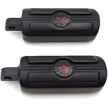 Motorcycle Skull Foot Peg Part for Harley Davidson Spotrster Fat Bob Street Bob 1984-2017 Universal to Most Harbike Black
