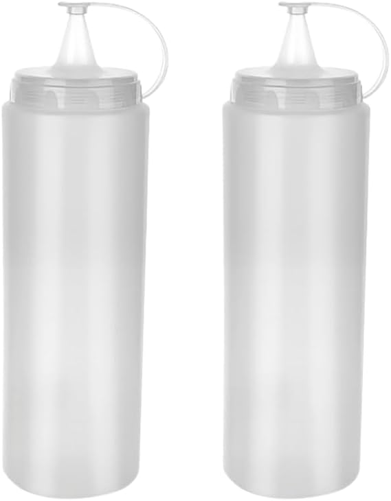 Sos Şişesi Sosluk Ketçap Mayonez Sızdırmaz Yağlık Sirkelik İnce Uçlu Plastik Şişe BPA FREE (Şeffaf, 700 ml)(2)