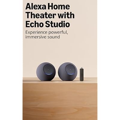 Alexa Home Theater Starter Kit with Echo Studio (newest model): Includes Echo Studio (2), Graphite, Fire TV Stick 4K Max