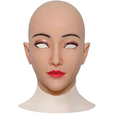 Realistic Silicone Mask Male to Female Alice Hand-Made Halloween Beauty Face Head mask for Crossdressers Cosplay