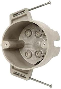Allied Moulded 9351-NK 4" Round Ceiling Box, Nail-On, 2-3/8" Deep, Non-Metallic