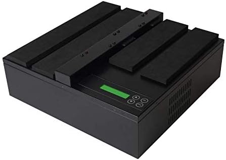EZ DUPE 1 to 4 SSD HDD Hard Drive Flatbed Duplicator - 18GB/Min - Standalone Copier & Sanitizer/Eraser for Multiple SATA 3.5 Disk & 2.5 Solid State Drives at copy speed up to 300MB/Sec (DM-HS2-HDD04)