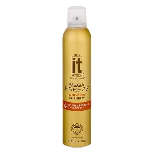 Freezes It Mega Freeze Hair Spray, Extreme Hold, Nourishing UV Protection,10 oz (pack of 1)
