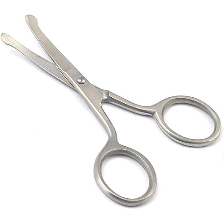 Baby Nail Scissors With Rounded Probe Tip Curved - Stainless Steel for Educational Use