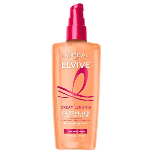 LOreal Paris Elvive Dream Lengths Frizz Killer Leave-In Serum, 3.4 Ounce