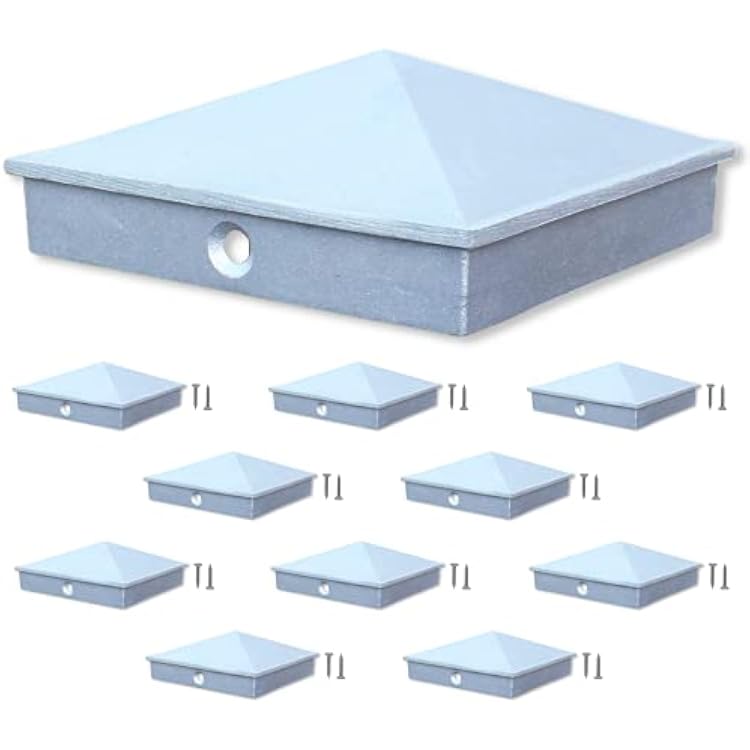WeatherPRO 4x4 Post Cap Unfinished Aluminum Fits 3.5 x 3.5 Wood Post, Decorative Raw Cast Metal, Fence, Mailbox, Dock and Deck Post Topper, Sold by U.S. Company 10