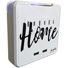 Kelvin Home - Decorative Surge Protector Plug-in Surge Protector with 3 Outlets & 2 USB Ports, Multi Wall Mount Socket Outlet, Power Expander House, Office, Travel Use (Home)