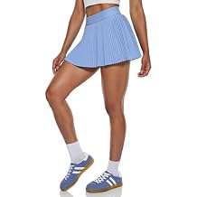 Lavento Women's Pleated Mini Tennis Skirts 12" - Everyday Casual Athletic Skirt with Biker Shorts
