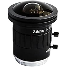 2.5mm 4K HD 8 Megapixe 2/3" F1.6 Fisheye Wide Angle View CS Mount Mono-Focal CCTV Lens Auto I-RIS for CCTV Camera Lens