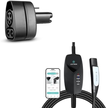 Lectron Bundle - Level 1 Tesla Charger (WiFi) with App Control - 12A, 120V & CCS to NACS Adapter for Tesla Model S, 3, X, Y & All NACS EVs (500A / 1,000V)