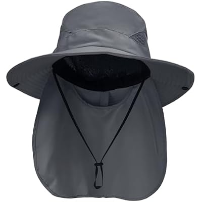 NPQQUAN Sun Hats for Men Women with Neck Flap UPF 50 UV Protection Wide Brim Bucket Hat Safari Hiking Fishing Hats