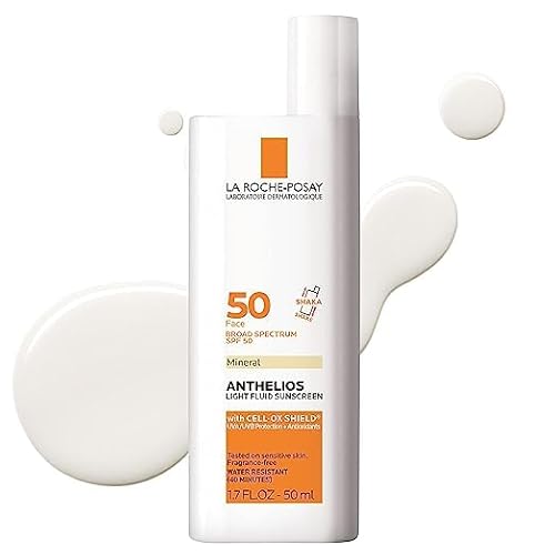 Anthelios Mineral Ultra-Light Fluid Broad Spectrum SPF 50, Face Sunscreen with Zinc Oxide and Titanium Dioxide, Oil-Free, 50ml