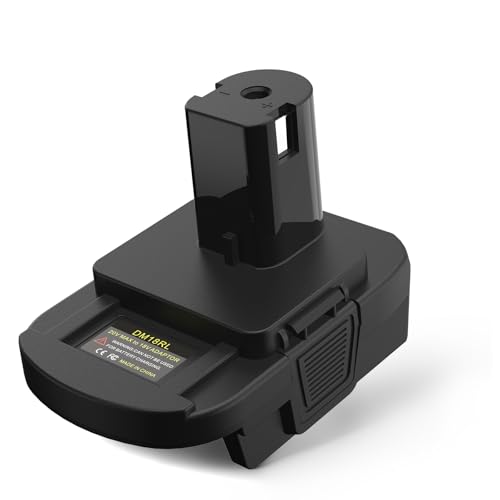 DM18RL Battery Adapter Converter with USB Port for Use with Ryobi 18V Lithium Battery Tools