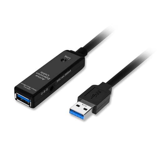 SIIG USB 3.0 Active Repeater Cable 33 Feet, USB Extension Cable for USB Flash Drive, Hard Drive, VR, Printer, Camera JU-CB0611-S1