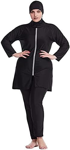 Muslim Swimsuits for Women 3 Pcs Full Cover Muslim Modest Swimwear Islamic Hijab Beachwear Burkini