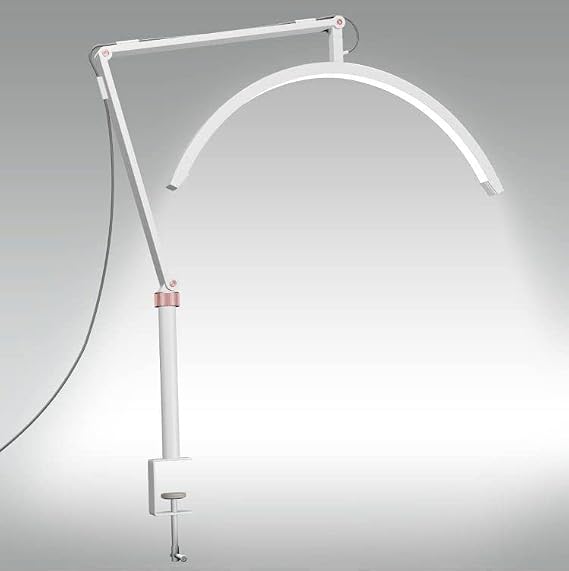 Lash Lamp for Eyelash Extensions - Led Moon Light for Lashes, Facial, Tattoo, Esthetician - Cool, Warm Lighting Lamp with Adjustable Brightness & Height - with Phone Holder