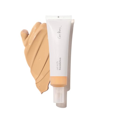 Ere Perez - Natural Oat Milk Liquid Foundation | Breathable, Buildable, Medium Coverage | Peach Extract, Vitamin E | Vegan, Cruelty-Free, Clean Vienna | light-med neutral warm, 1fl oz | 30ml