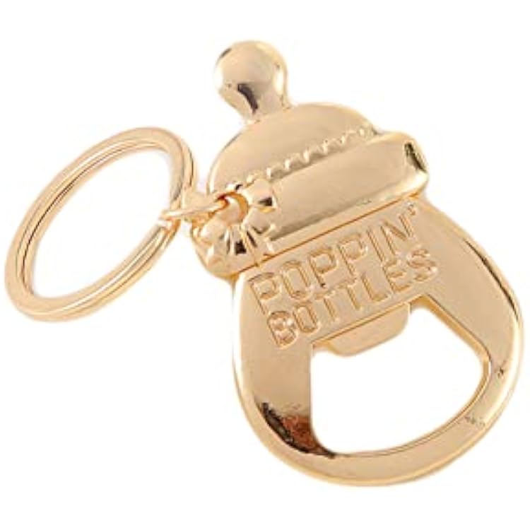 Bottle Opener Keychain Baby Bottle Pendant Soda Beer Bottle Opener Keyring Beverage Bottle Opener Key Holder Women Men Gift for Birthday Christmas Festival