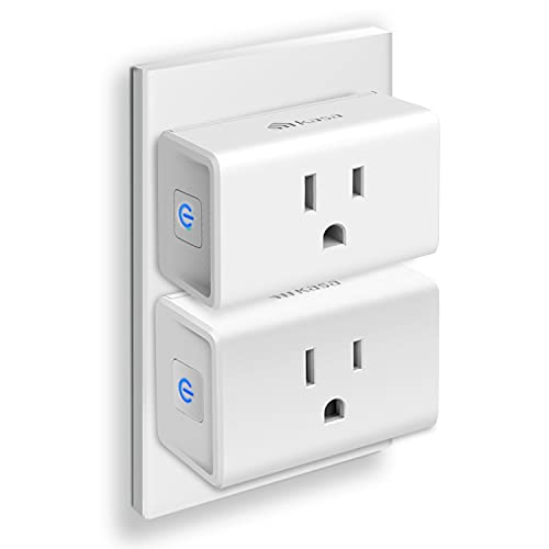 Kasa Smart Plug Ultra Mini 15A, Smart Home Wi-Fi Outlet Works with Alexa, Google Home & IFTTT, No Hub Required, UL Certified, 2.4G WiFi Only, 2 Count Pack of 1EP10P2 , White