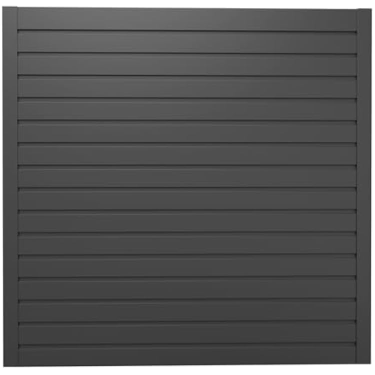 4-Pack Heavy-Duty PVC Slatwall Panels 12 x 48 Black Weather-Resistant Wall Organizer for Garage, Workshop & Retail Displays