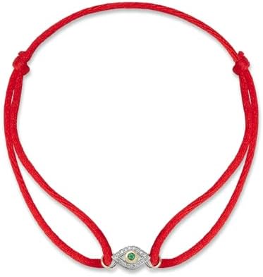 Evil Eye on Red Nylon Bracelet