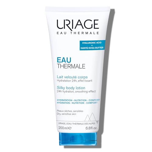 Uriage Eau Thermale Moisturizing Body Lotion With Shea Butter & Hyaluronic Acid, Hydration For 24 Hours, Light Silky Body Moisturizer, Lovely Floral Scent