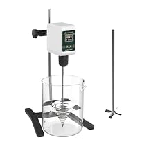 OS-5S Digital Overhead Stirrer 10L(H2O) Lab Stirrer H-Base Stainless Steel Stand & 1 Stirring Paddle | 100-1200RPM,10000 mPas,Timing 1min-24h