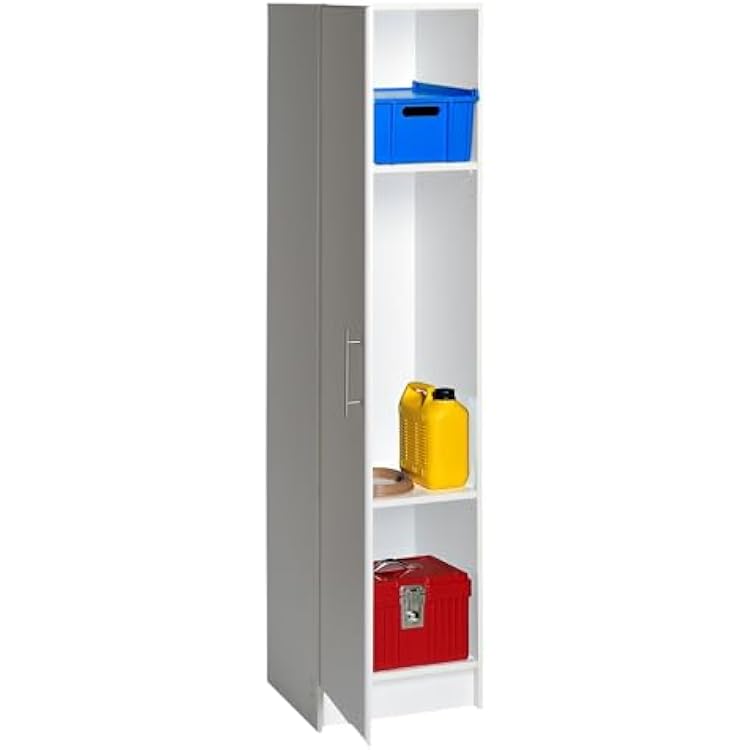 Prepac Elite 65 in. Engineered Wood Narrow Storage Cabinet in White