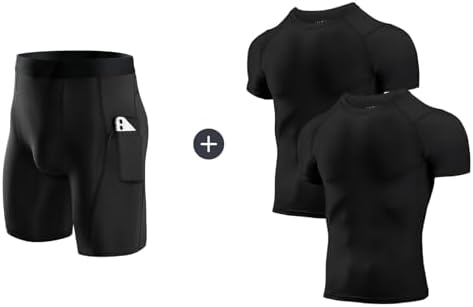 Niksa Mens Compression Shorts(X-Large) and Mens Compression Shirts(X-Large)