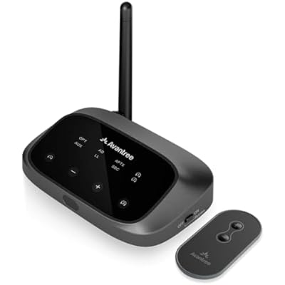 Avantree Oasis Plus 2 Bluetooth Transmitter for TV with Remote Volume Control, Supports Two Headphones, aptX-Adaptive, Soundbar Passthrough, for Optical or AUX TVs
