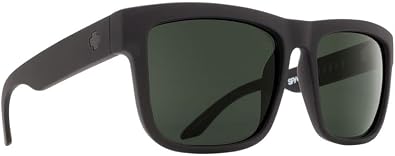 Spy Discord Sunglasses Soft Matte Black With HD Plus Grey Green Lens