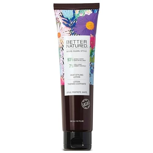 Better Natured Heat Styling Lotion Blow Dry Hair Protectant - Thermal Protection, Anti-Frizz, Frizz Control, Vegan, Paraben Free