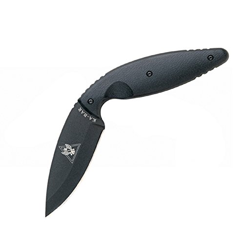 KA-BAR TDI Law Enforcement Fixed Blade Knife 3.75 Drop Point AUS-8 Matte Blade Zytel Handle Black