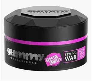 Gummy Professional Hair Styling Wax, Extra Strong Shine, Keratin Complex, 150 ml, Black