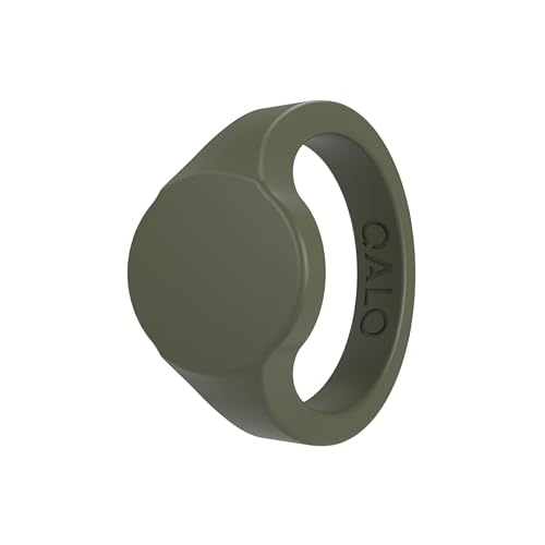 QALO Men & Womens Rubber Silicone Ring, Signet Rubber Unisex Wedding Band, Breathable, Durable Engagement Silicone Ring, 6mm Wide 1.8mm Thick, Multi Colors & Sizes