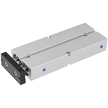 Jectse Pneumatic Air Cylinder,100mm Stroke 20mm Bore Double-Acting Air Cylinder,Double-Rod Aluminum Alloy Cylinder