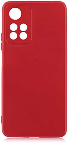 Aksesuarcim Xiaomi Redmi Note 11 Pro Plus 5G ile Uyumlu Kılıfı Silikon Pastel Renkli Mat Esnek İnce Kapak Prem Kırmızı