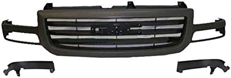 Bundle FOR 2003-2007 SIERRA 1500 2500LD GRILLE DARK GRAY FRONT BUMPER FILLER OUTER 3PCS GM1088170 GM1089170 GM1200476