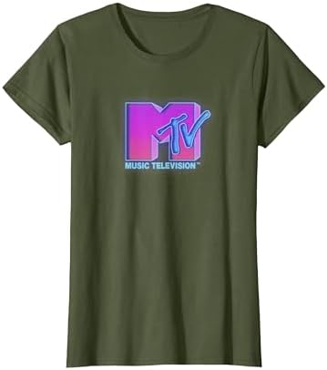 MTV Neon Glow Music Television Logo T-Shirt
