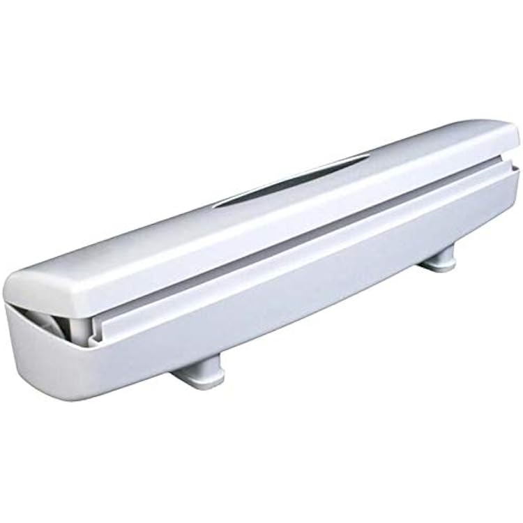 Plastic Wrap Cutter, Food Freshness Dispenser Preservative Film Unwinding Cutting Foil Cling Wrap Kitchen Accessories Easy to Use Just Pull Press Cut and Wrap