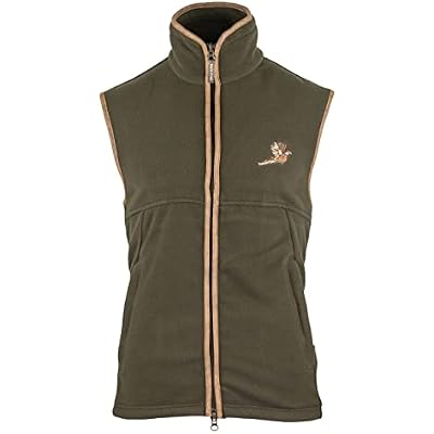 Jack Pyke of England Mens Countryman Thermal Fleece Gilet Pheasant Motif Dark Olive Medium