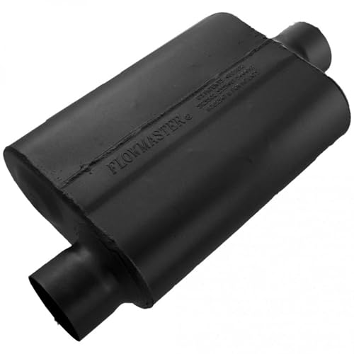 Flowmaster 40 Series Original Chambered Muffler 3.00 Offset In  3.00 Center Out Aggressive Sound 16-Gauge Aluminized Steel For Muscle Cars, Street Rods, Trucks, SUVs & Strip Builds 43041