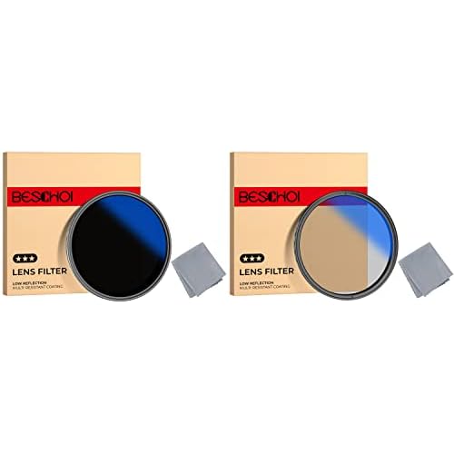 58mm Variable ND2-400 Filter & CPL Lens Filters Kit with Multi-Layer Coatings for Camera Lens