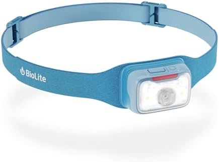 BioLite Range 400 Waterproof, Fast-Charging Rechargeable Headlamp, Slate Blue, 400 Lumens, USB-C Charging, 90m Beam, 200 Hour runtime
