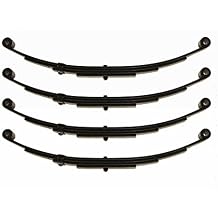 LIBRA Trailer Leaf Spring 4 Leaf Double Eye 1750lbs Cap for 3500lbs Axle -Set 4