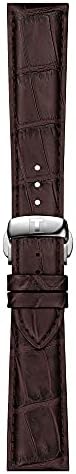 T852045399 21mm Lug Brown Leather Strap
