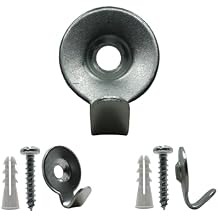 Steel 30 lb Utility Hanger - Pack of 20 - Wall Hook Utility for Framed Pictures and Art, Mirrors and Wall Decor