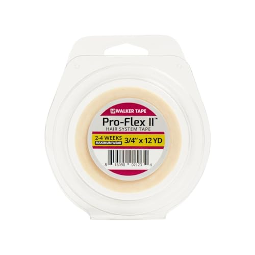 Pro-Flex II Hair System Tape, Maximum Hold 2-4 Weeks, Flexible Stretchy Carrier, Wide Rolls 34X12Y