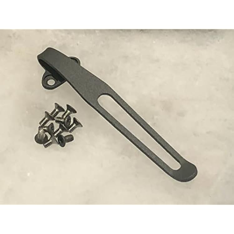 Titanium Deep Pocket Clip & Handle Screws For Benchmade Bugout 535 & Bailout 537